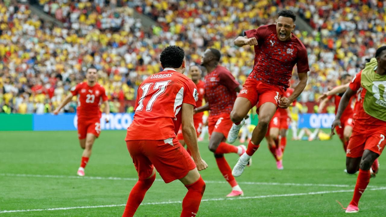 Swiss reach Cup quarters as Colombia pay the penalty
