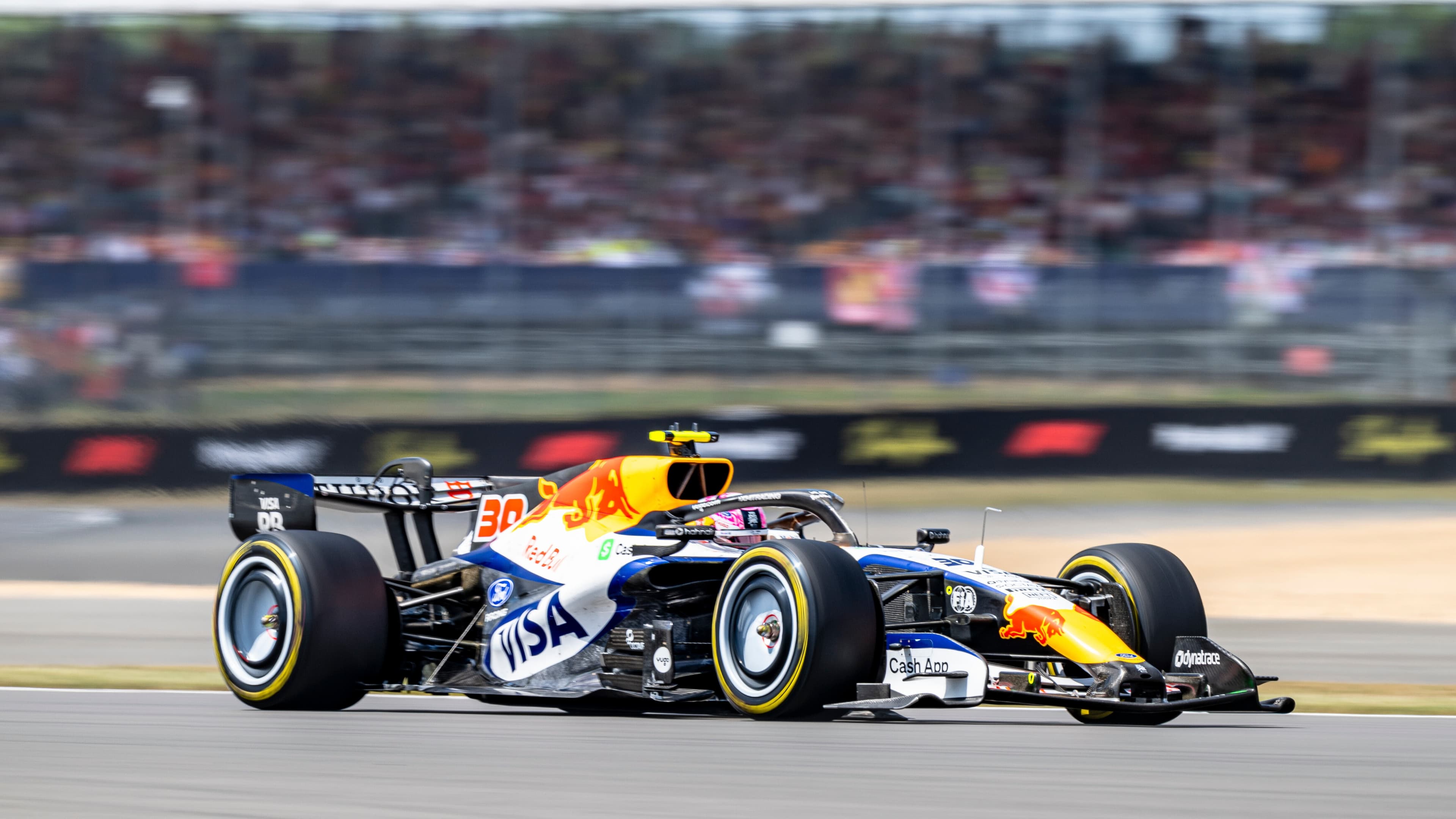 Lawson matches season-best as Leclerc wins British Grand Prix