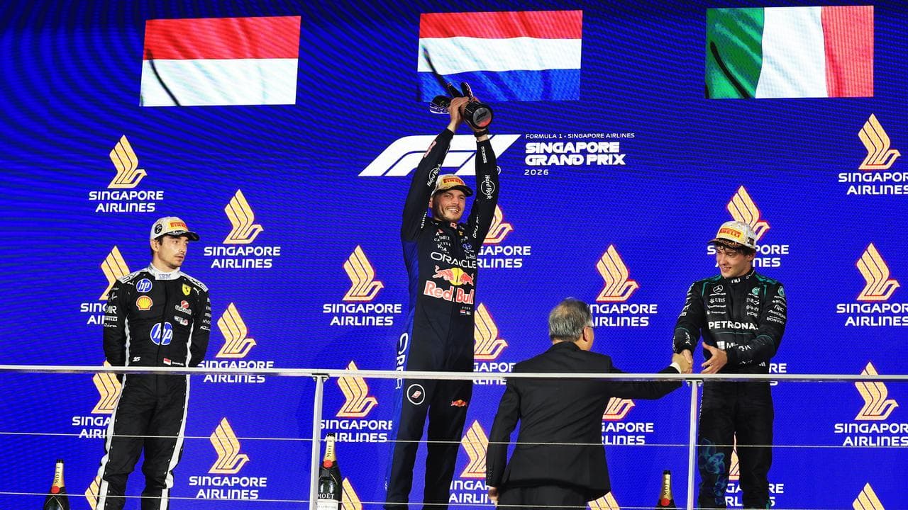 Verstappen roars to Singapore win as Piastri bags fifth