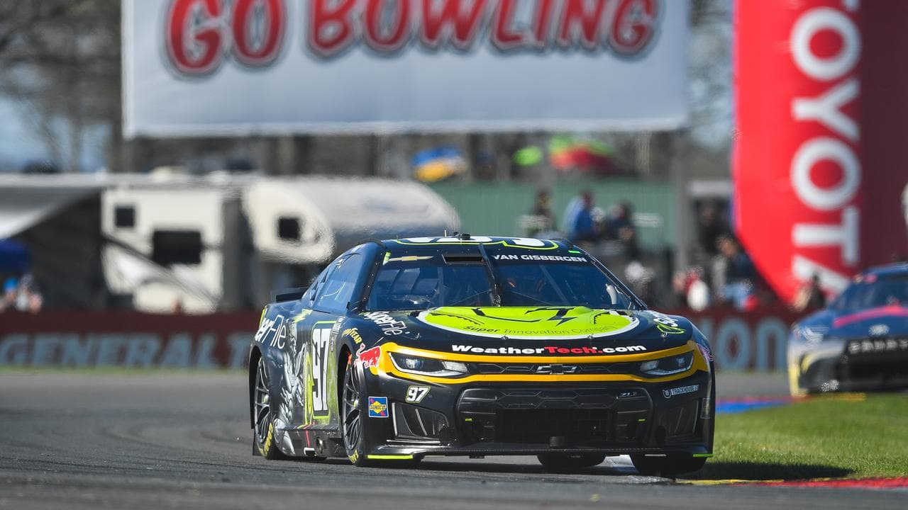 Shane van Gisbergen looks encouraging on NASCAR oval